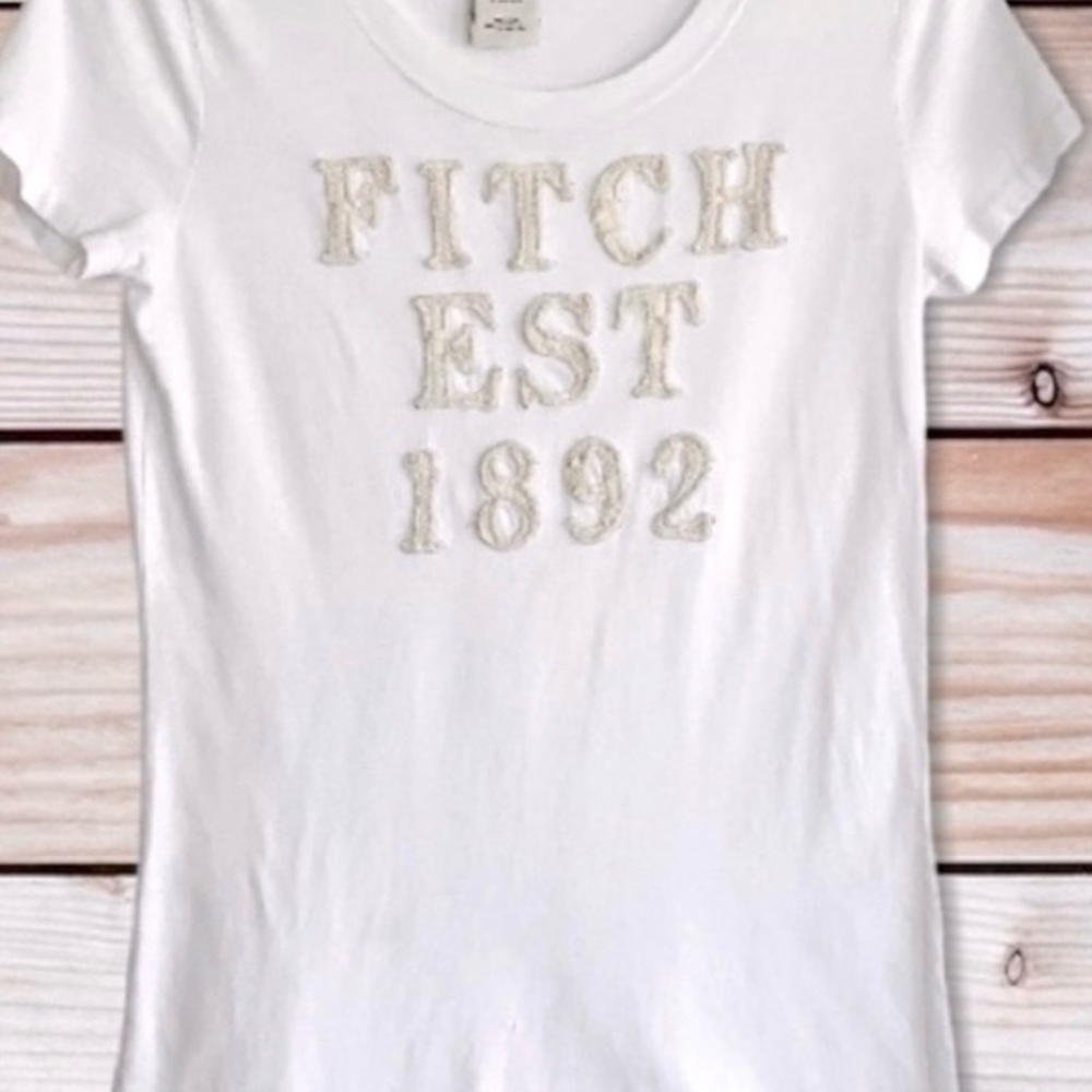 Abercrombie & Fitch White Short Sleeve Tee Sz M